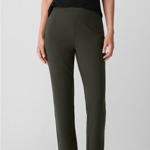 Washable Flex Ponte Slim Pant by Eileen Fisher in “Woodland” size M